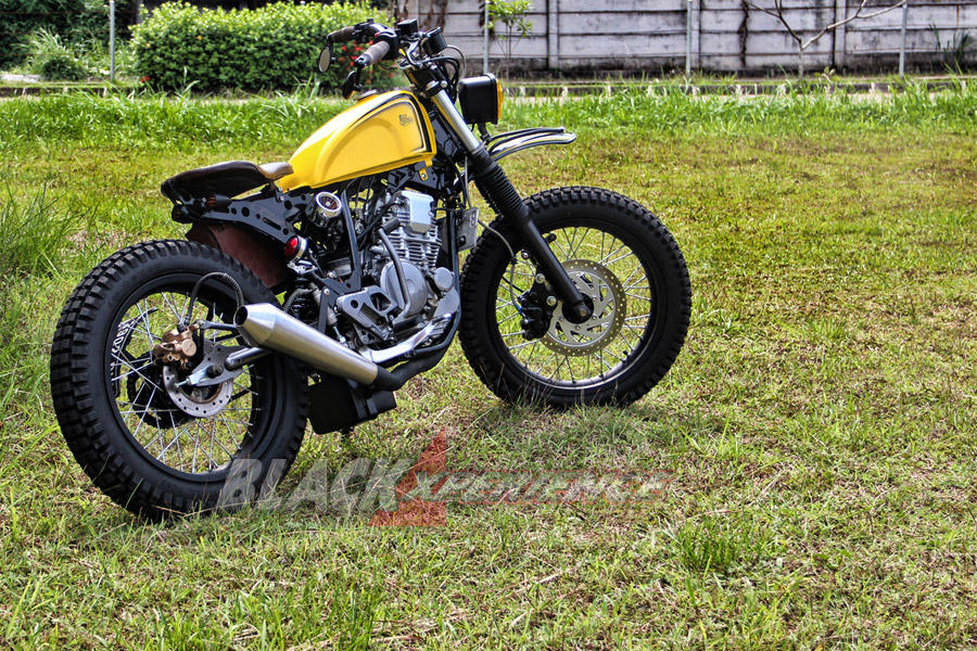 Street Arts Custom Rubah Yamaha Scorpio Jadi gaya Street Tracker