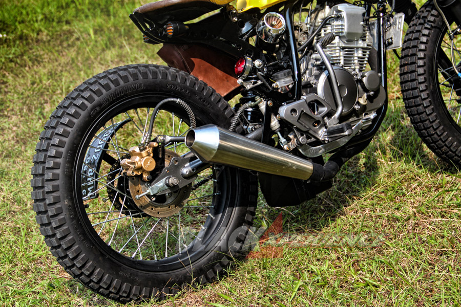 Street Arts Custom Rubah Yamaha Scorpio Jadi gaya Street Tracker