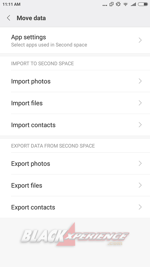 Import Export Data Between  Space