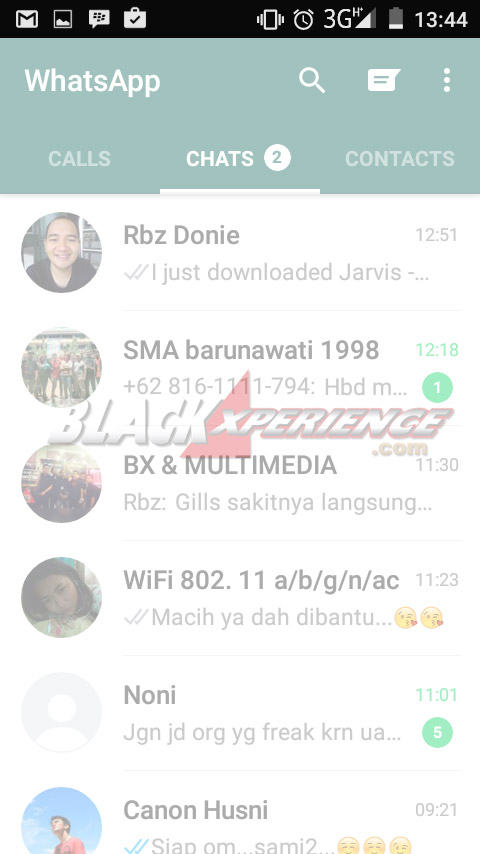 Jarvis berhasil membuka aplikasi WhatsApp