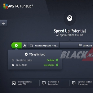 Menu Speed Up AVG TuneUp