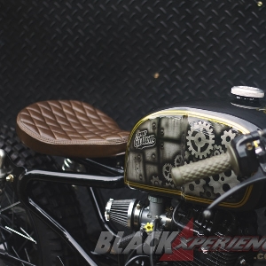 Modifikasi Megapro Baby Black Cafe Racer