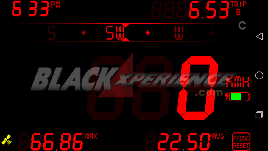 Display Color Merah DigiHUD Speedometer
