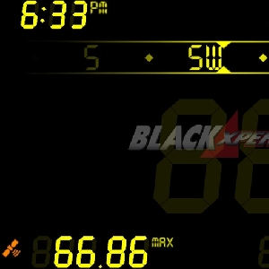 Display Color Kuning DigiHUD Speedometer