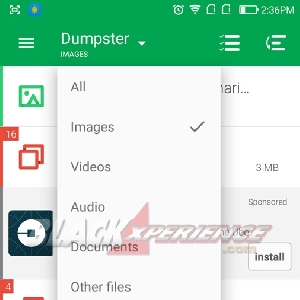 Selain foto, Dumpster dapat mengembalikan video, audio, dokumen, dsb