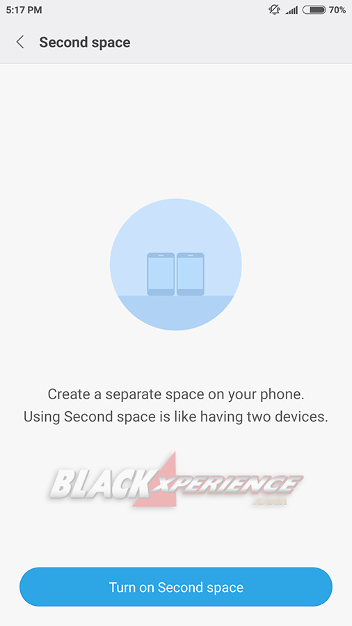 Turning on Second Space