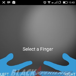 Tutorial singkat pilih jari yang ingin dijadikan sebagai pembuka kunci aplikasi