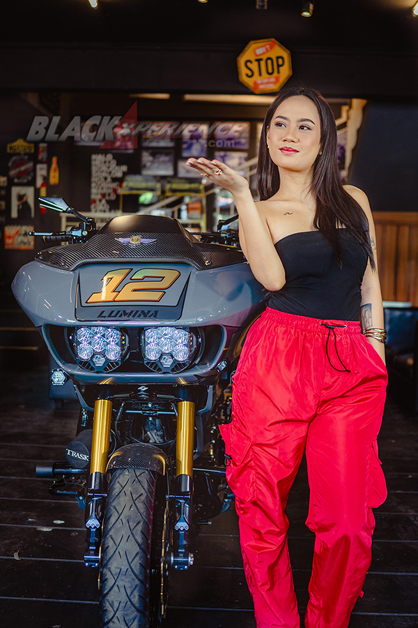 Yemima Suka Banget Sama Harley Davidson Warna Marah dengan Motif Pinestripe