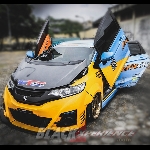 Modifikasi Jazz Blue-Yellow Ekstrim 