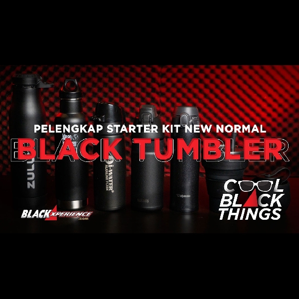 6 Black Tumbler / Vacuum Flask, Pelengkap Starter Kit New Normal