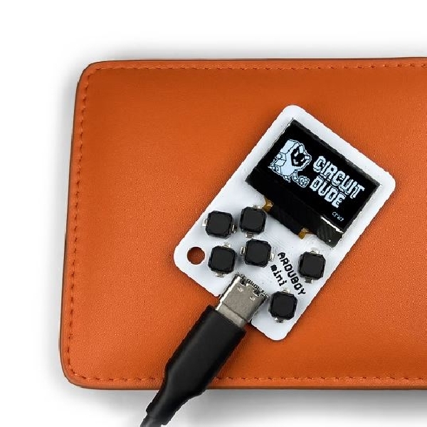 Arduboy Mini, Gaming Console Portable 8-bit, Credit Card Kalah Kecil