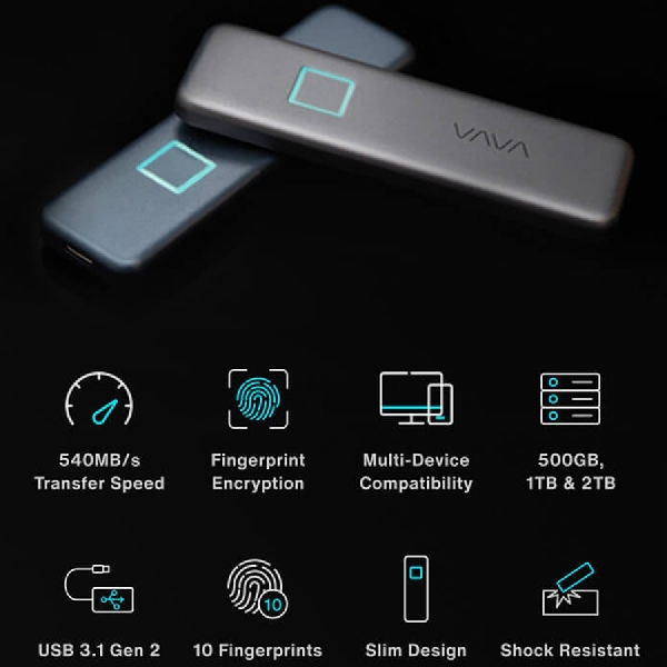 VAVA Portable SSD Touch Dengan Kapasitas Super