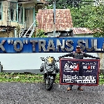 Riding Sejauh 1800 km, Barita Christoper Belah Sulawesi Menuju Titik 0 Sulawesi
