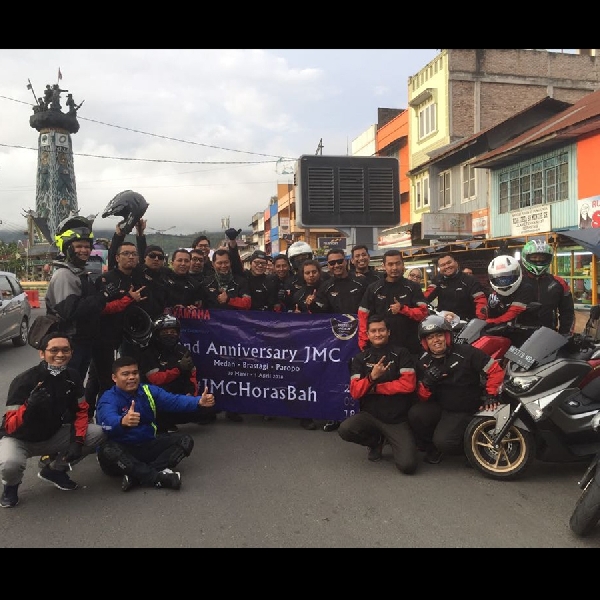 Rayakan Anniversary ke-2, JMC Touring dari Medan ke Toba Sejauh 300 KM