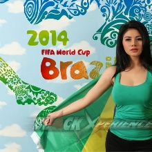 Aksi Gina Sambut Piala Dunia