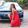 Adu cantik Drucella dengan VW Scirocco Emon