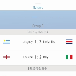 Hasil Petandingan Piala Dunia 2014 Fase Group 2