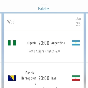 Jadwal Pertandingan Piala Dunia 2014 2