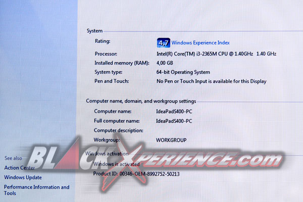Lenovo S400 Notebook Beraneka Fitur