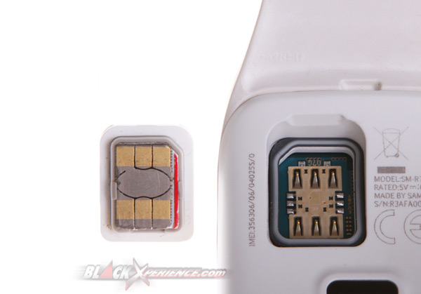 Samsung Gear S - Slot Kartu SIM Detail