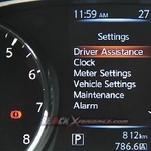 Menu di Meter Cluster