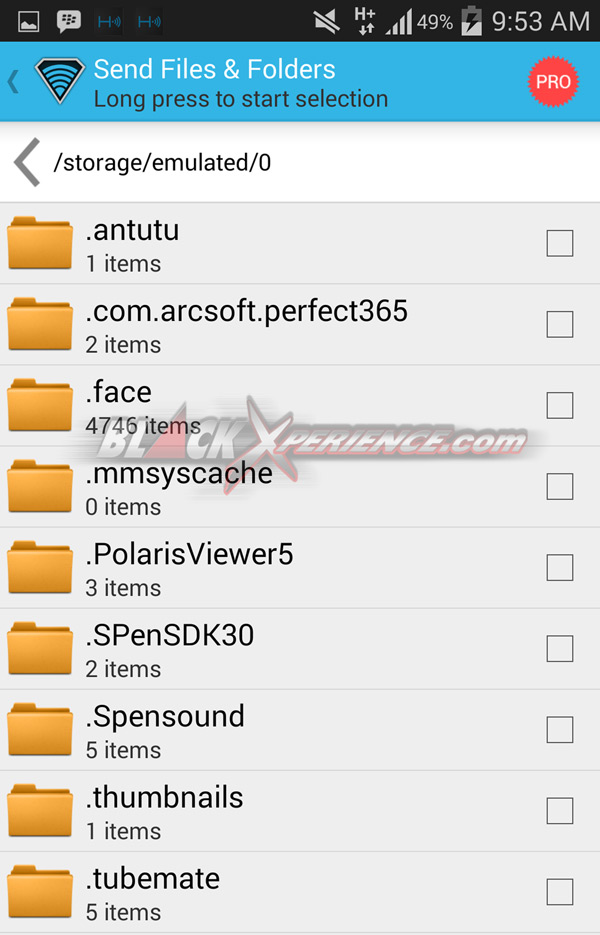 SuperBeam - Memilih File Dari Folder Storage