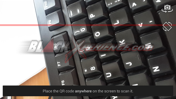 Tampilan QR Code Scanner