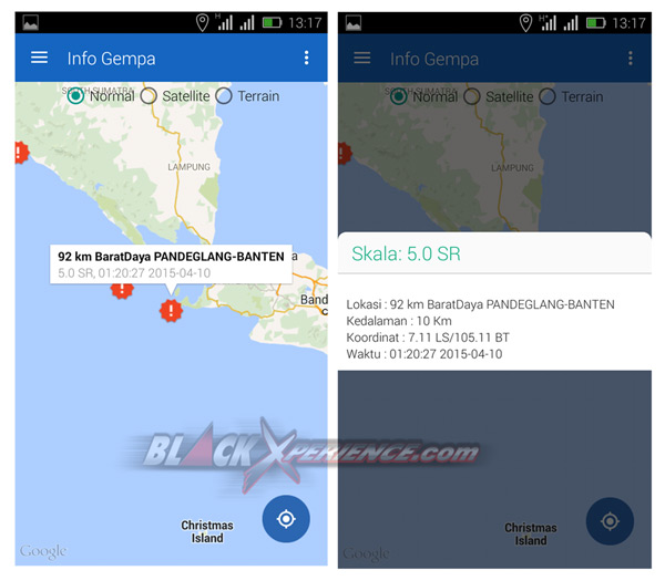 MobiGIS - Info Gempa