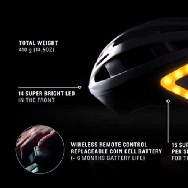 Lumos, Helm Sepeda Built-in Lampu Sein Pintar