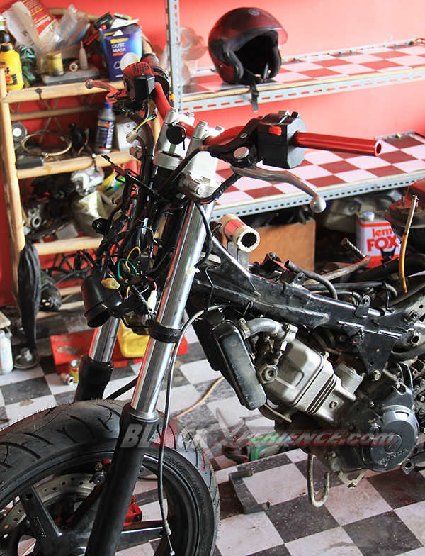 Stang flatbar dan suspensi Yamaha Byson