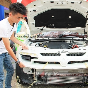 Fitting bumper custom, menyesuaikan bracket bumper dan lampu