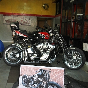 Referensi gambar konsep modifikasi H-D Softail EVO