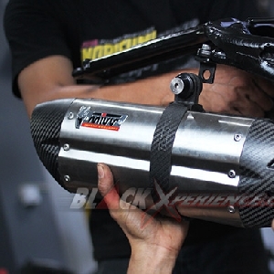 Knalpot double muffler