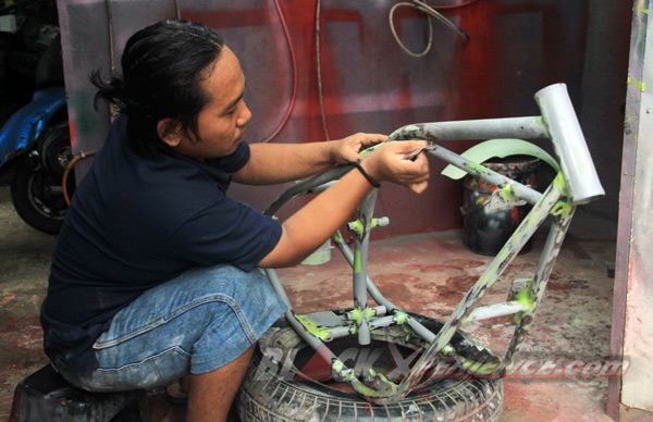 Proses lanjutan pembuatan rangka rigid