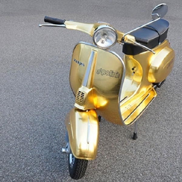 Vespa Polini Gold 23 Carat, Lawas Berlapis Emas