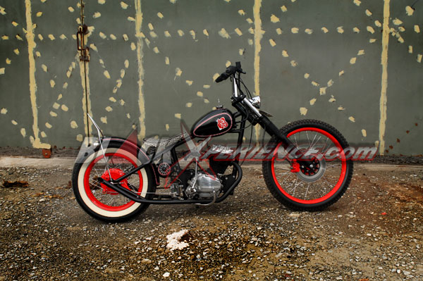 Modifikasi Mix Honda GL100 Chopper dan Brat Style