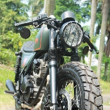 Scorpio Cafe Racer Green Army