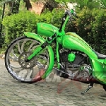 H-D Roadking 2005 Green Goblin Chicano Style