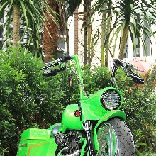 H-D Roadking 2005 Green Goblin Chicano Style