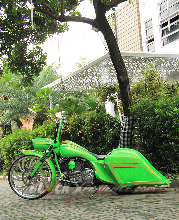 H-D Roadking 2005 Green Goblin Chicano Style