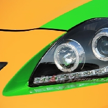 Headlamp angle eyes