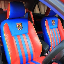 Jok kulit MB Tech juga bertema Barcelona