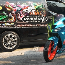 Tampak depan Kawasaki Ninja RR spray chrome two tone