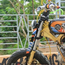 Suspensi depan mengadopsi Yamaha Byson