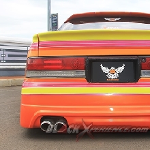 Tampak belakang Toyota Crown Majesta low rider speed hunter