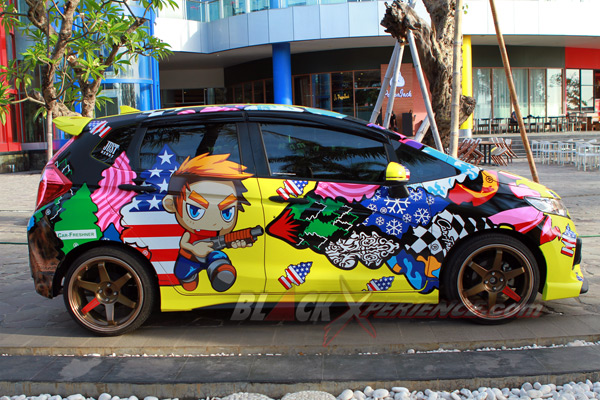 Honda Jazz RS Modifikasi Full Cutting Sticker 