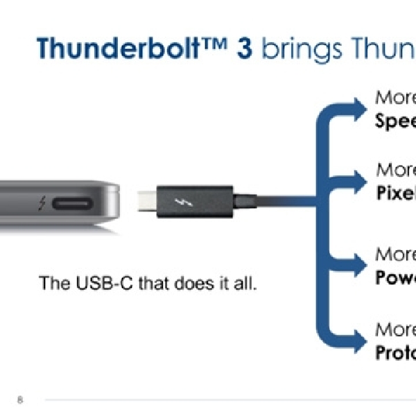 Intel Umumkan Thunderbolt 3 dengan Koneksi USB-C