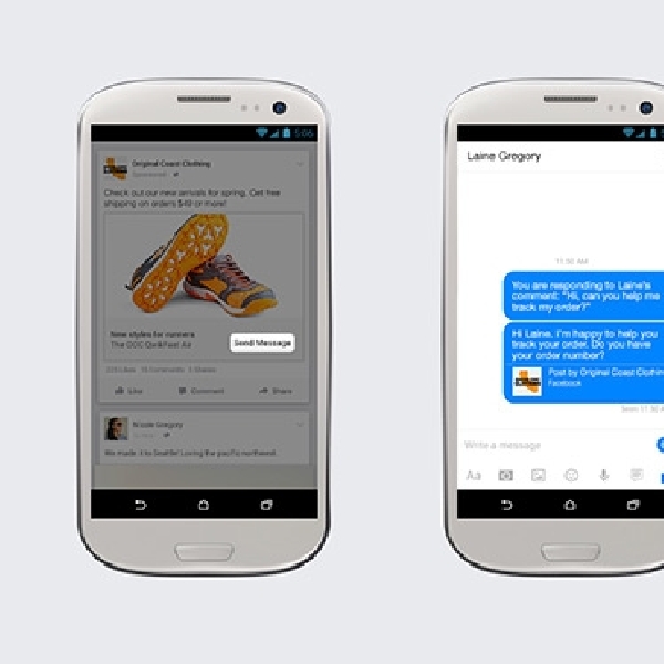 Iklan di Facebook Kini Bisa Dikirimi Pesan Langsung