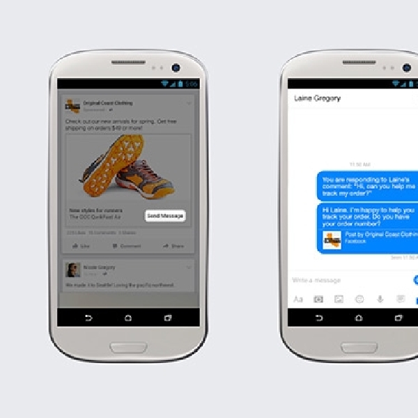 Iklan di Facebook Kini Bisa Dikirimi Pesan Langsung