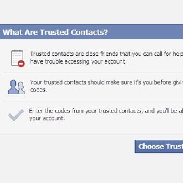 Mengenal fitur Trusted Contacts di Facebook